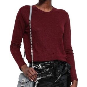 IRO Marvina Linen Distressed Tee Size XS